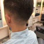 くせ毛と逆毛を抑えたカット フェードカット バックスタイル