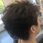 メンズ ヘアカラー アッシュブラウン 会社へ出勤出来る淡い発色