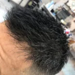 前髪伸ばし中の ロースキンフェード