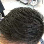 自然な流れと毛束感のあまり短すぎないフェードスタイル